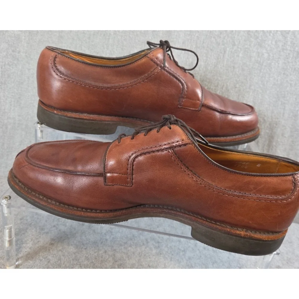 Allen Edmonds Stockbridge Mens Brown Leather Split Toe Oxford Shoes Size 9.5